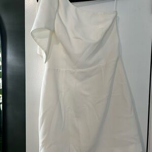 Dress the Population One-Shoulder Cream Dress
